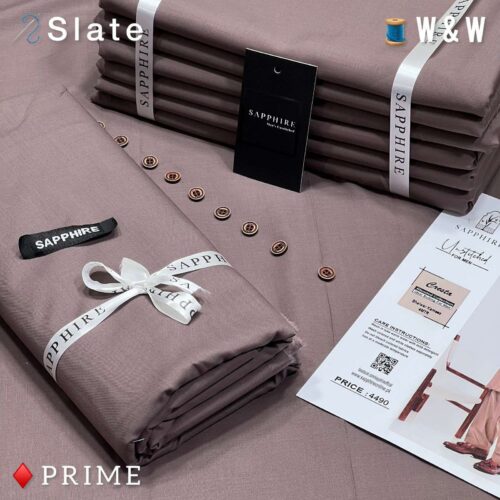 Sapphire Men’s Luxury Tropical Collection 2025 Premium Wash & Wear Slate