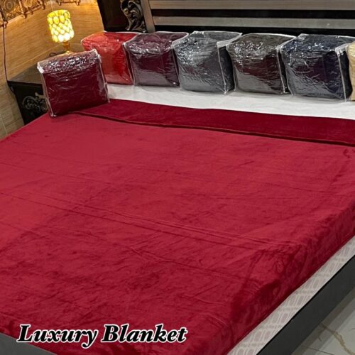 Luxury Ac Blankets (Elegant Bag Packaging) In Burgundy Color - Image 2