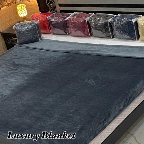 Luxury Ac Blankets (Elegant Bag Packaging) In Silver Gray Color - Image 2