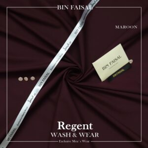 BIN FAISAL  100% Super Luxury Regent Wash & Wear (Maroon)