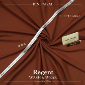 BIN FAISAL  100% Super Luxury Regent Wash & Wear (Burnt Umber)